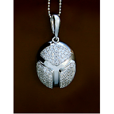 Scarab Pendant with Signity Pave