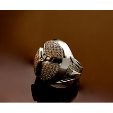 Scarab Ring with Signity Pave